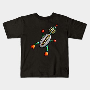 Balancing Cartoon Robot Kids T-Shirt